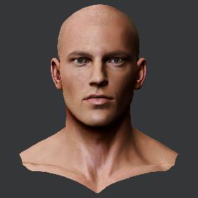 Realistic Male Head
